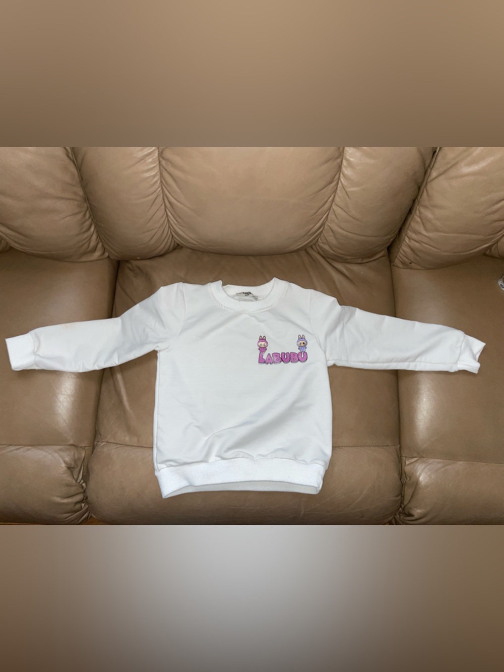 White Crewneck Sweatshirt for Kids